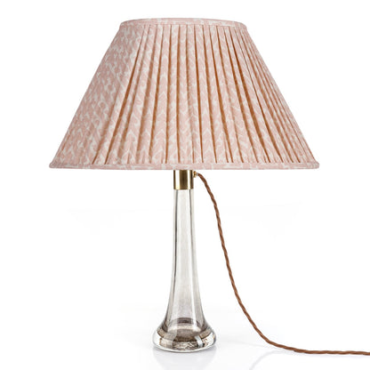 16 Inch Oval Gathered Bedwyn Lampshade - Light Pink Rabanna