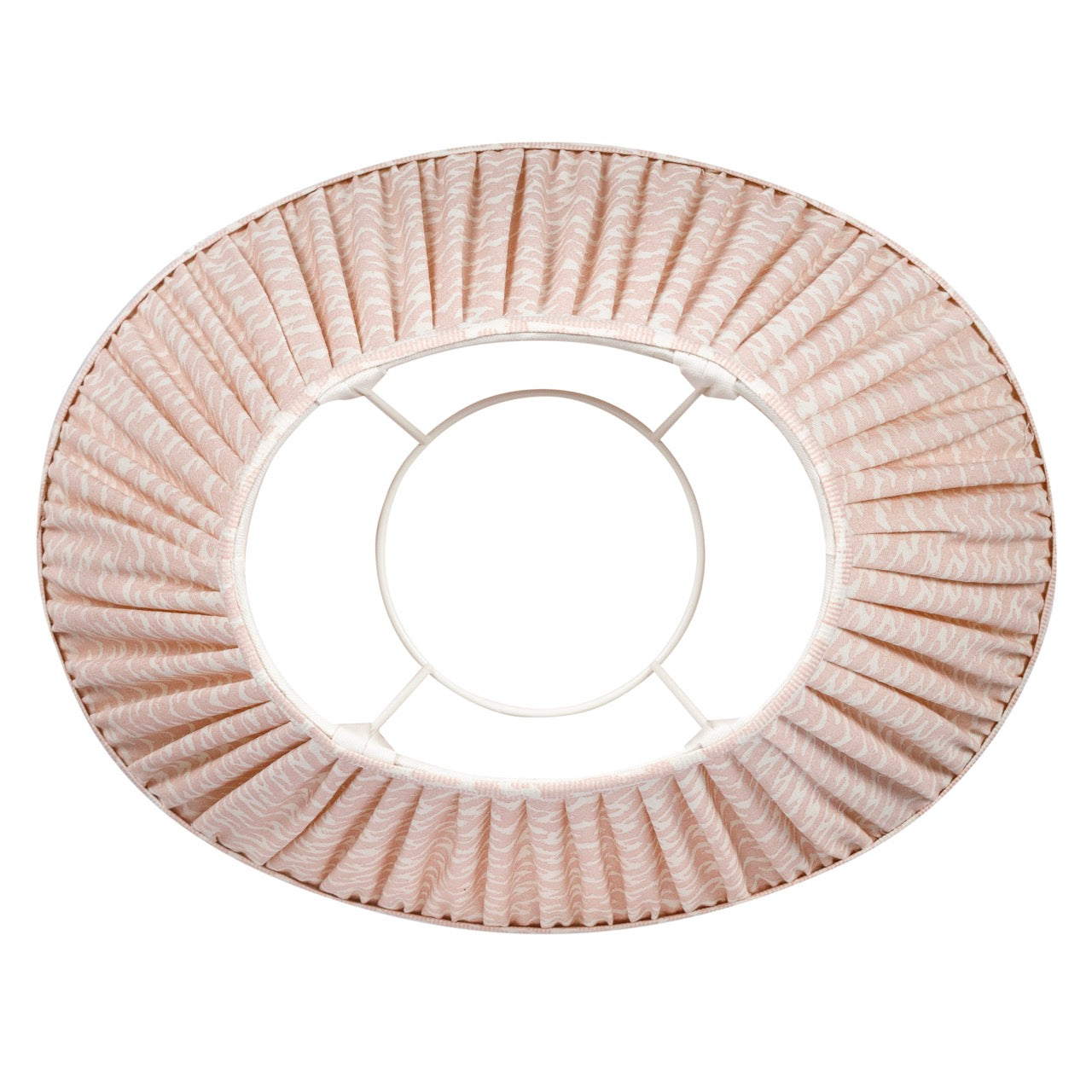 16 Inch Oval Gathered Bedwyn Lampshade - Light Pink Rabanna