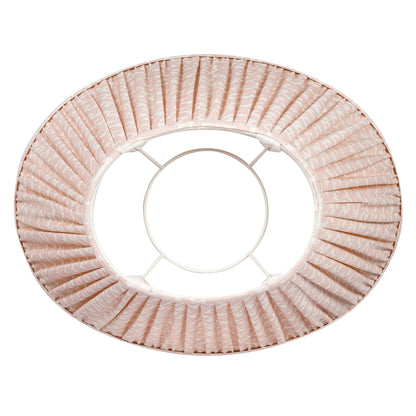 16 Inch Oval Gathered Bedwyn Lampshade - Light Pink Rabanna