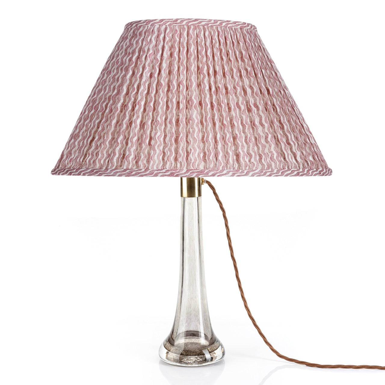 16 Inch Oval Gathered Bedwyn Lampshade - Pink Popple