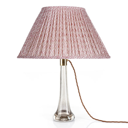 16 Inch Oval Gathered Bedwyn Lampshade - Pink Popple