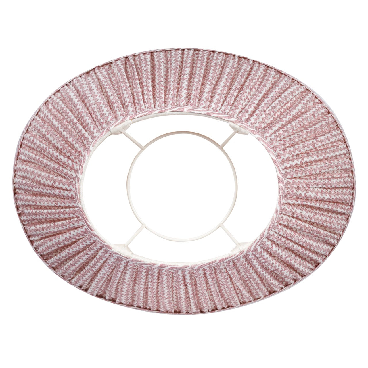 16 Inch Oval Gathered Bedwyn Lampshade - Pink Popple