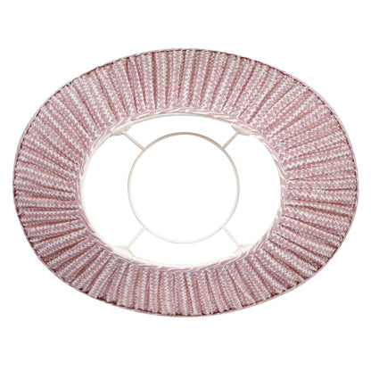 16 Inch Oval Gathered Bedwyn Lampshade - Pink Popple