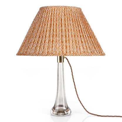 16 Inch Oval Gathered Bedwyn Lampshade - Orange Popple