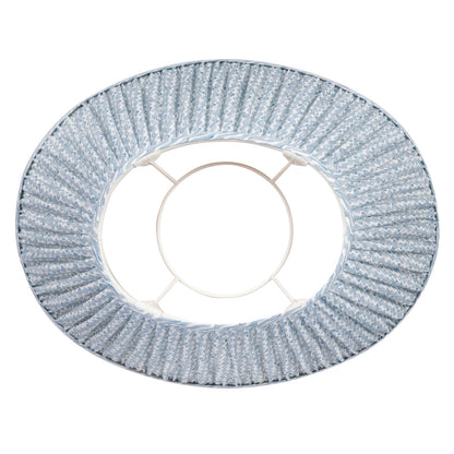 Oval Lampshade in Light Blue Popple
