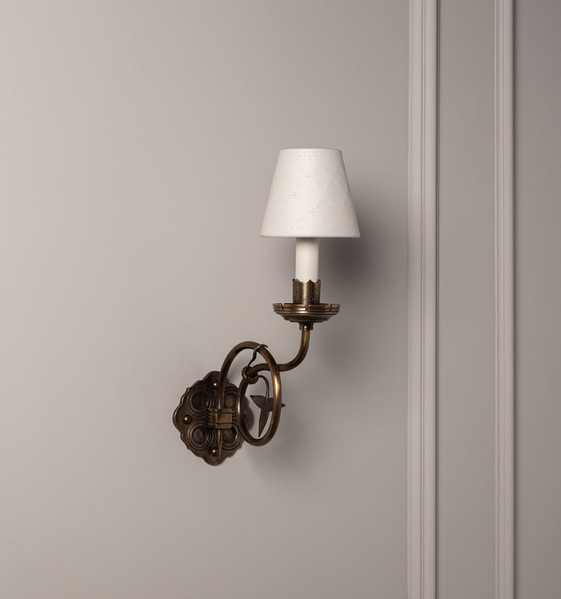 William White Sconce - Antique Brass