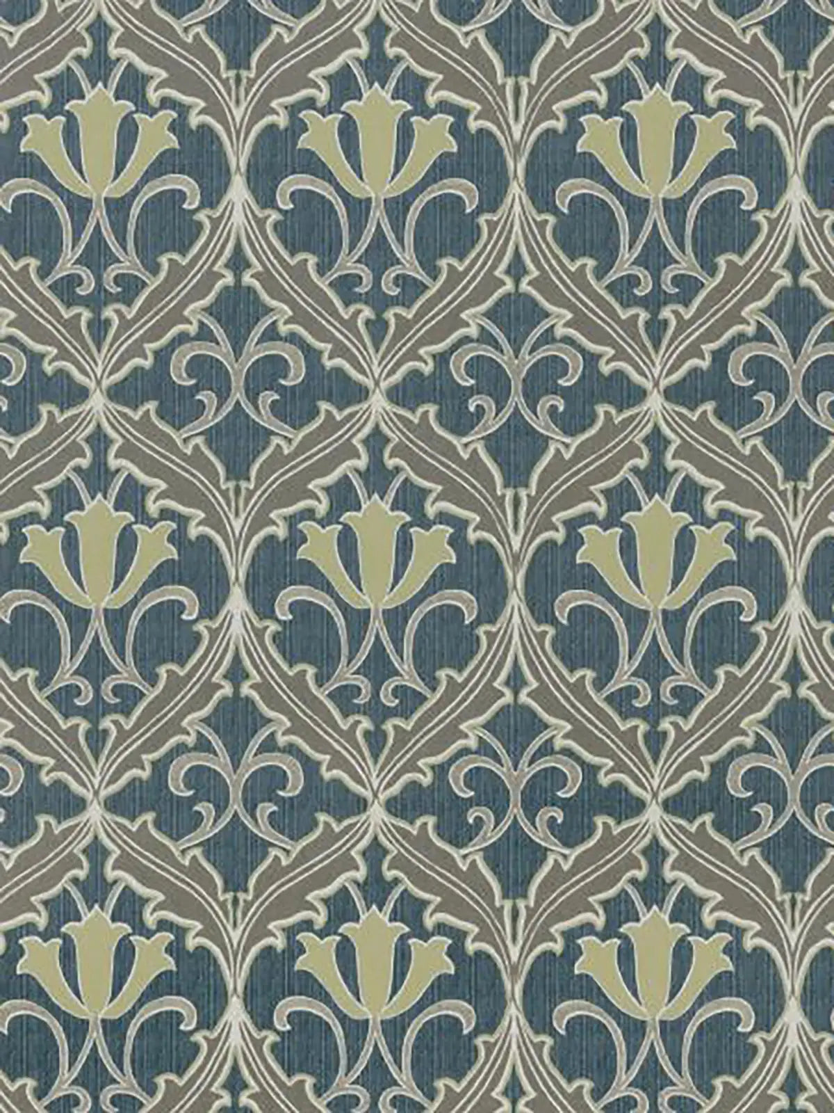 Voysey Trellis Wallpaper - Silver