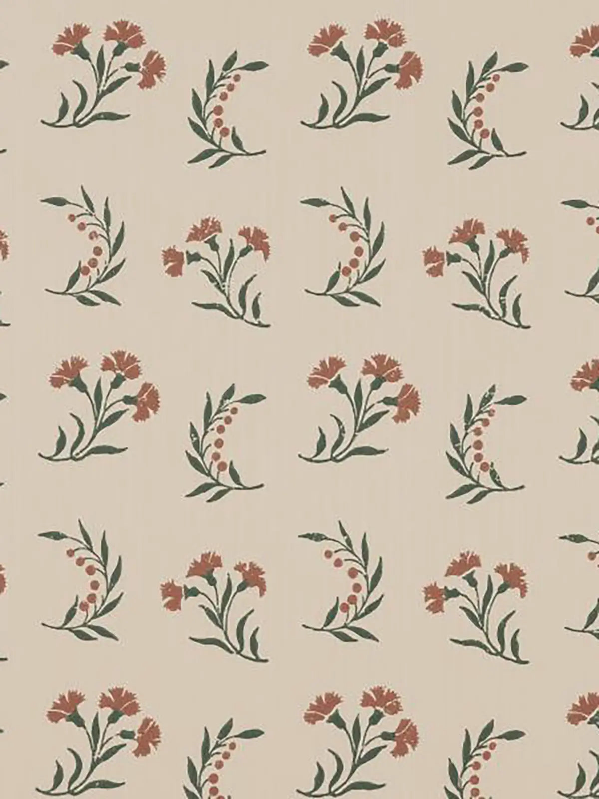 Gilly Flower Wallpaper - Terracotta