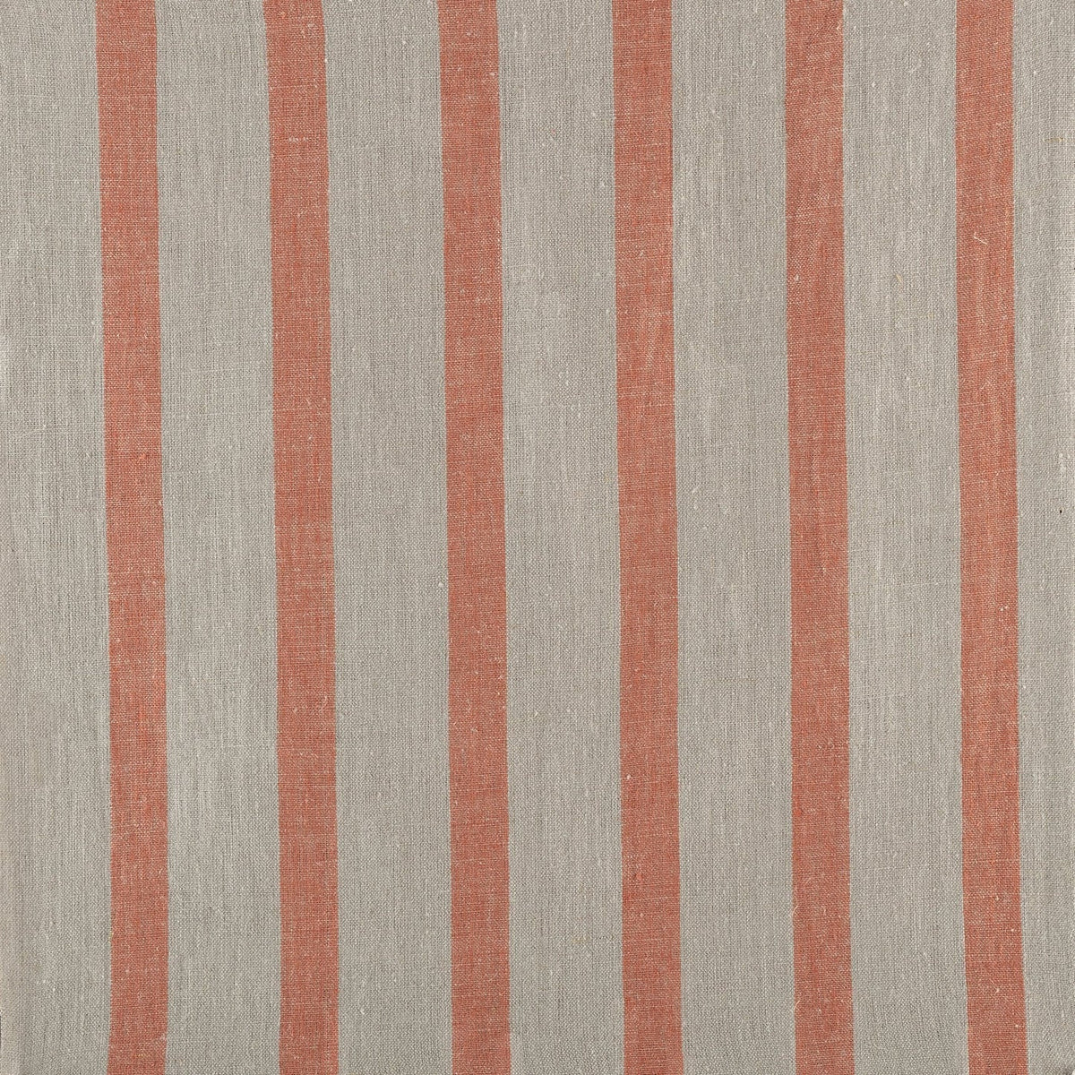 Bold Stripe Linen - Terracotta / Natural