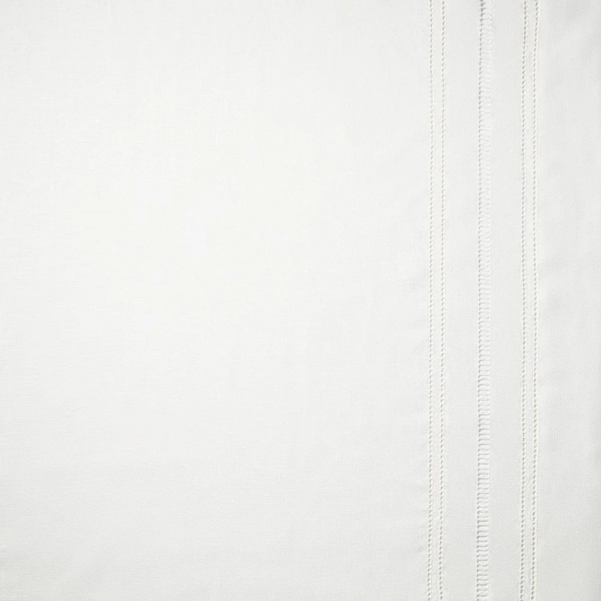 Drawn Thread Fabric Ladder & Hemstitch Edge - Ivory White