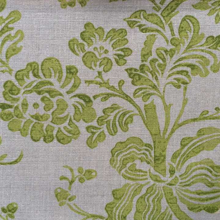 Philippe - Greens on Natural Linen