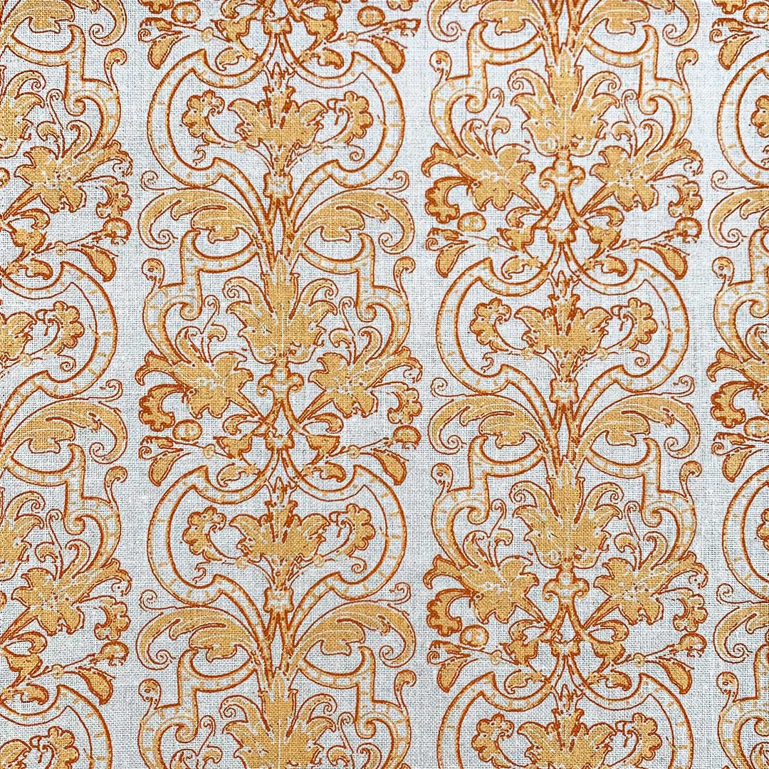 Ricamo Mini - Orange on Natural Linen