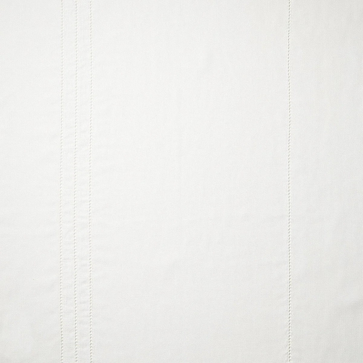 Drawn Thread Fabric Hemstitch Rows - Ivory White