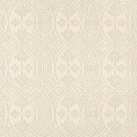 Gothic Wallpaper - Cyan on Butter Cream