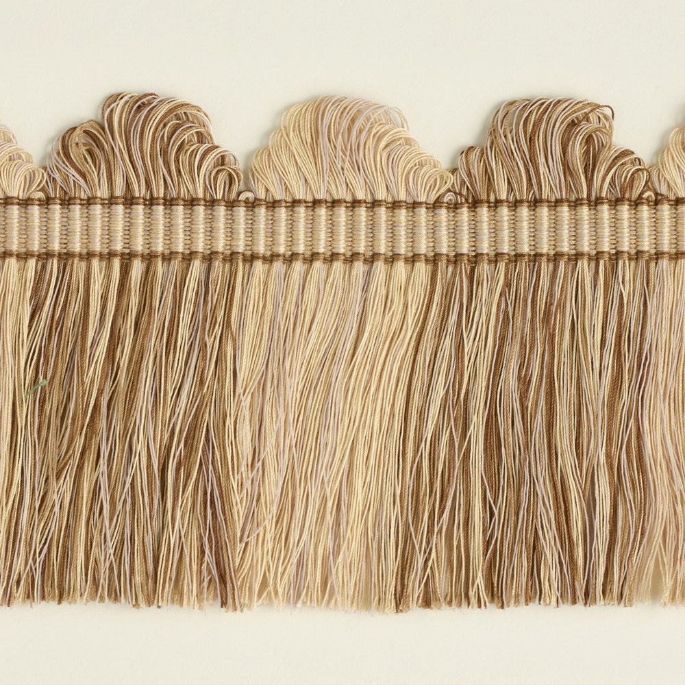 Fan Top Block Fringe - Manilla 2 Cols
