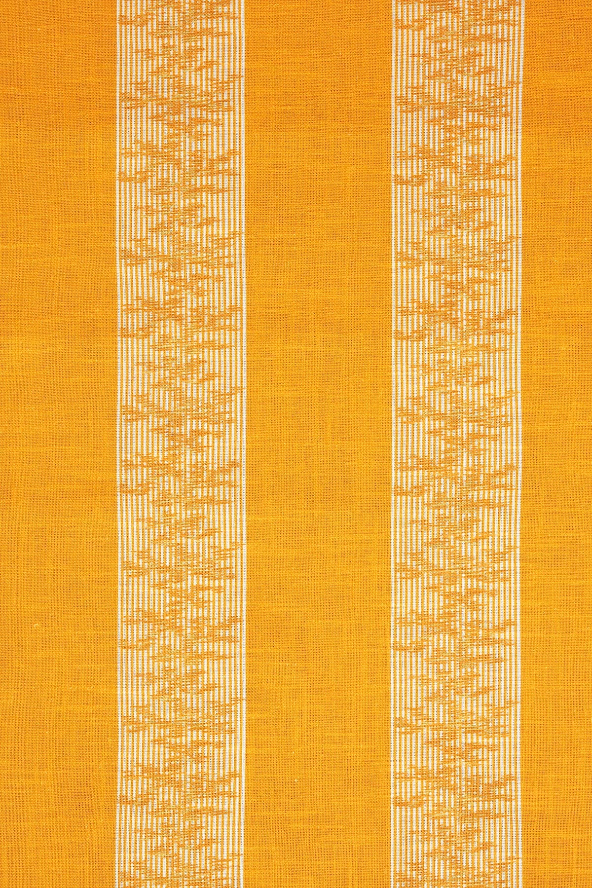 Rayure Ottoman Sur Lin - Jaune