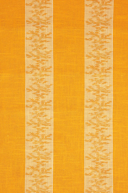 Rayure Ottoman Sur Lin - Jaune