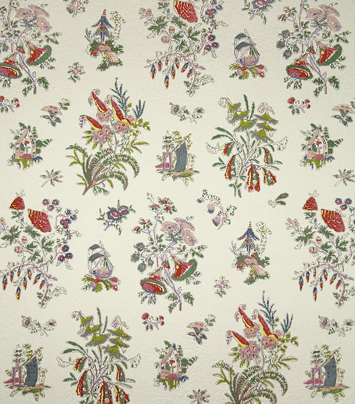 Flower Pagoda Quilted - Rose Ecru