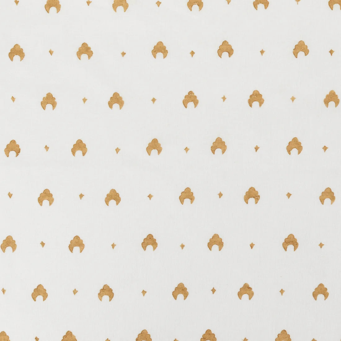 Kokoshnik Printed Linen Voile - Old Gold / Oyster