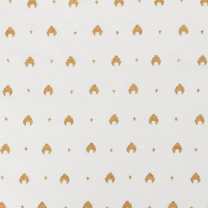Kokoshnik Printed Linen Voile - Old Gold / Oyster