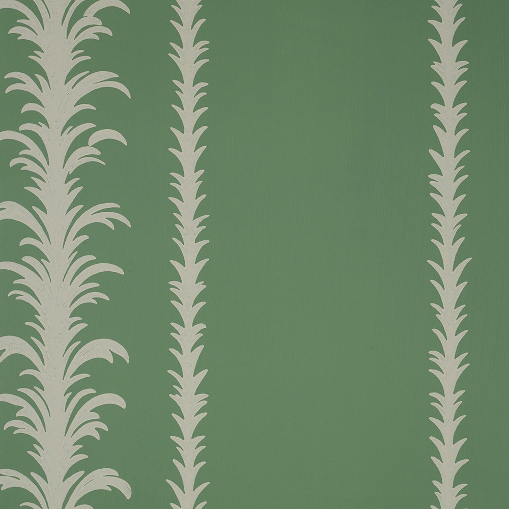 Palm Stripe Wallpaper - Sea Green
