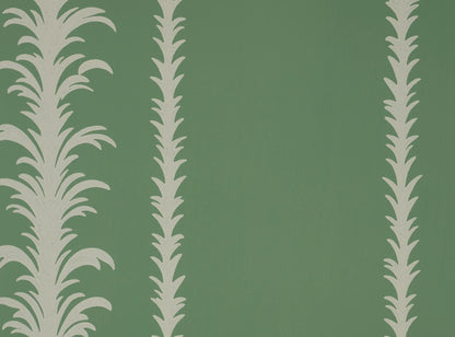 Palm Stripe Wallpaper - Sea Green