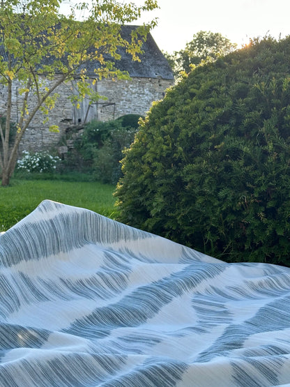 Wave Ikat - Indigo Blue