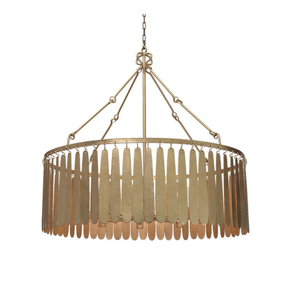 Gisele 8 Light Pendant - Gold Metal Leaf