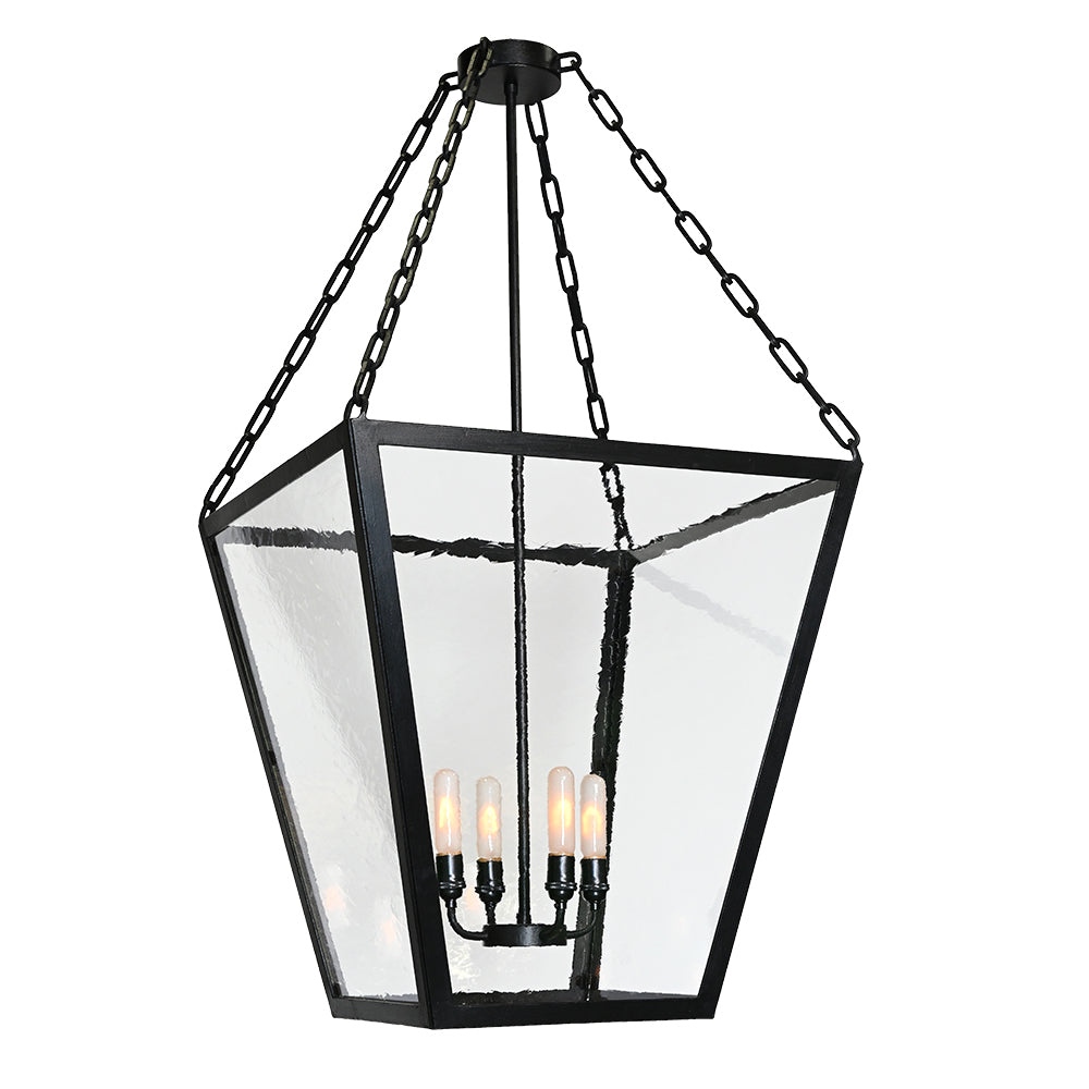 Andie 4 Light Lantern w/Glass Panels (Houston)