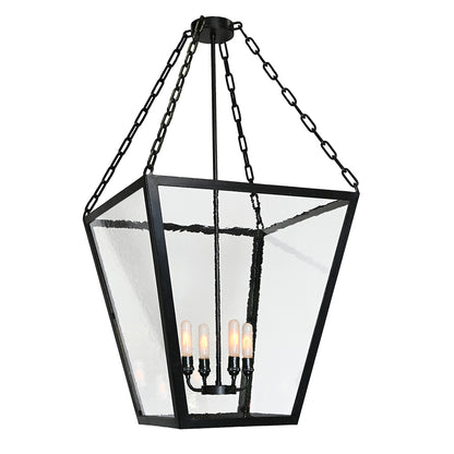 Andie 4 Light Lantern w/Glass Panels (Houston)
