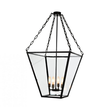 Andie 4 Light Lantern w/Glass Panels (Dallas)