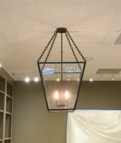 Andie 4 Light Lantern w/Glass Panels (Houston)