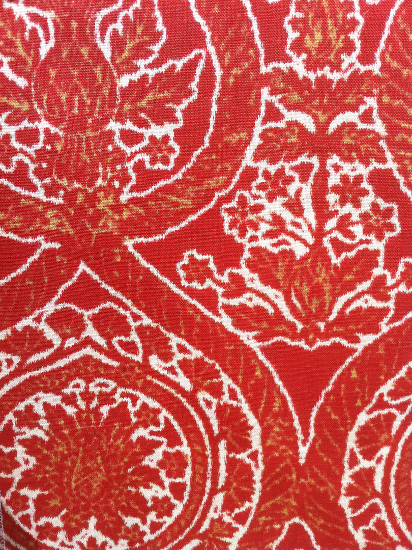 Thistle - Red Gold on Natural Linen