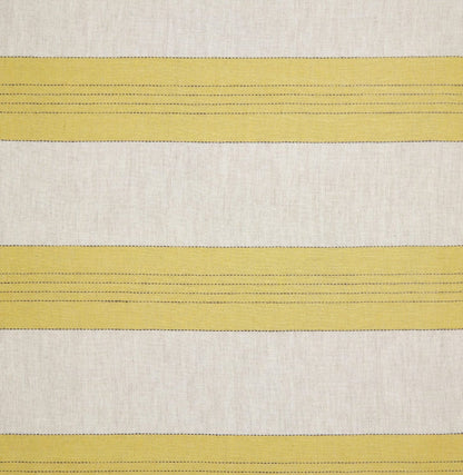Broad Stripe Linen (Horizontal stripes) - Chinese Yellow / Natural