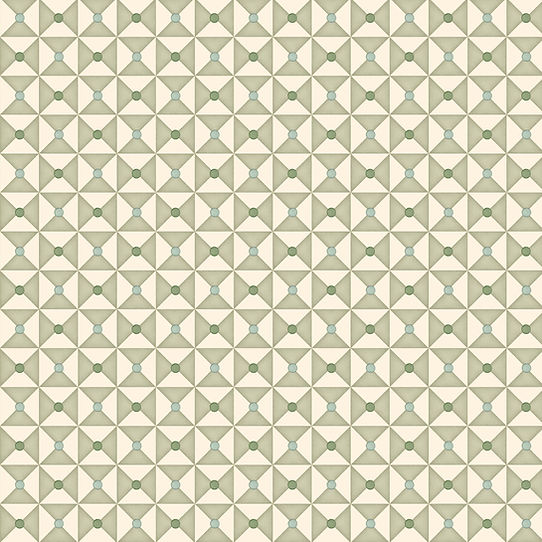 Broken Dishes Wallpaper - Serene Green