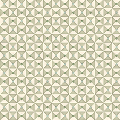 Broken Dishes Wallpaper - Serene Green