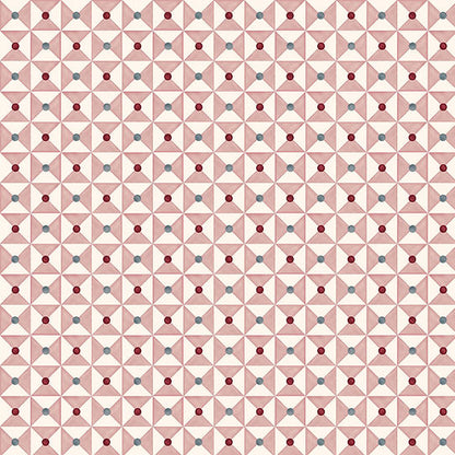 Broken Dishes Wallpaper - Mulberry Pink