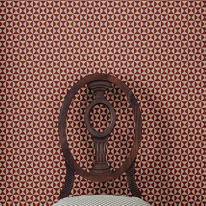 Broken Dishes Wallpaper - Traditional Red