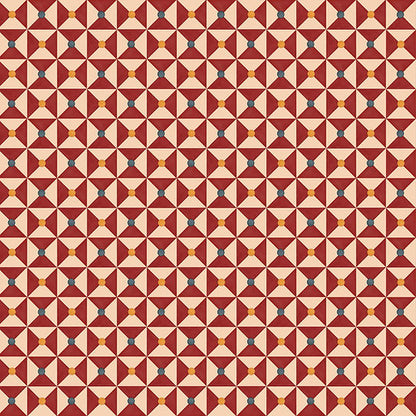 Broken Dishes Wallpaper - Traditional Red