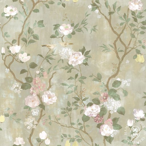Peony Garden Wallpaper - Lichen