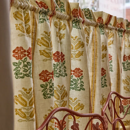 Folkloric Floral Stripe - Amber / Oyster