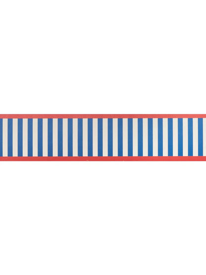 Audrey Wallpaper Border - Blue/Red