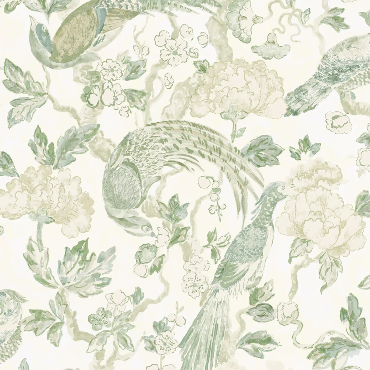 Aviary Wallpaper - Seaglass