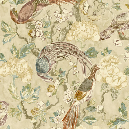 Aviary Wallpaper - Earth Tones