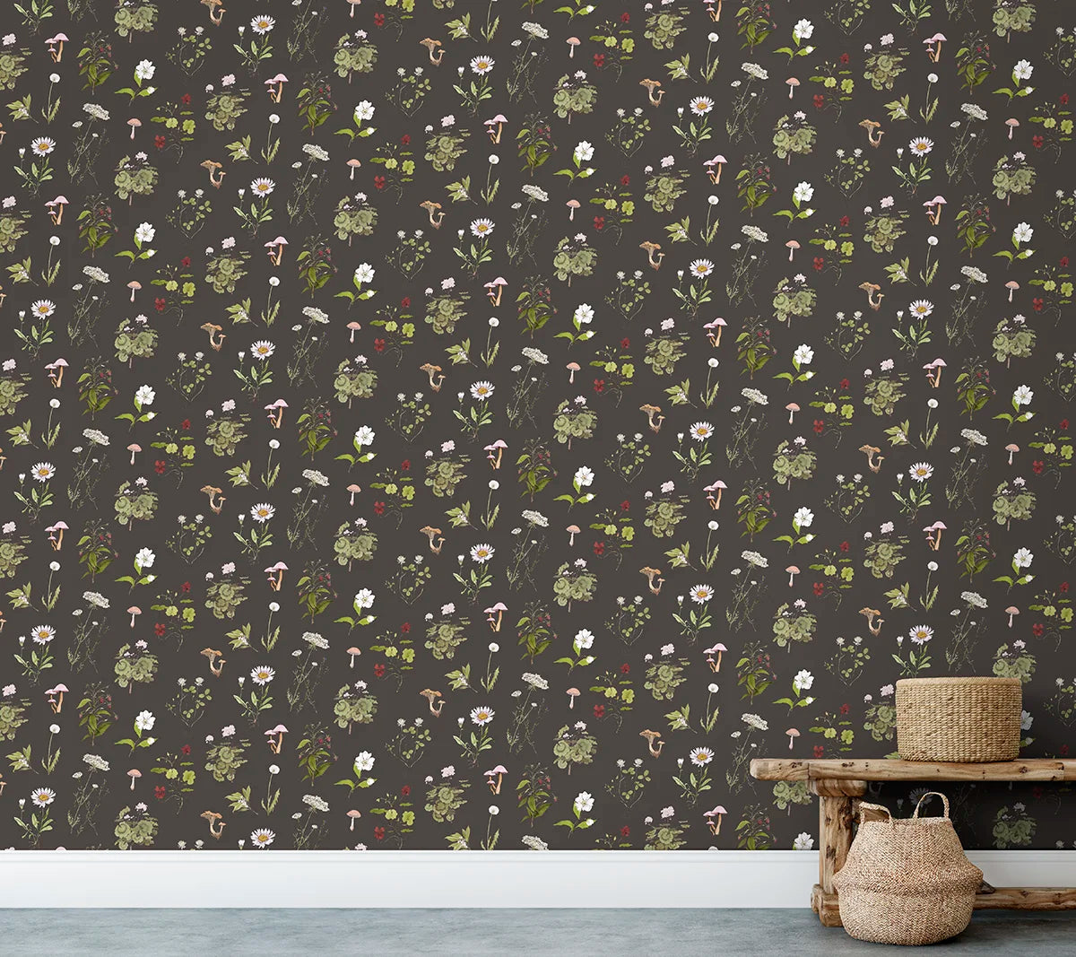Botanical Wallpaper - Espresso