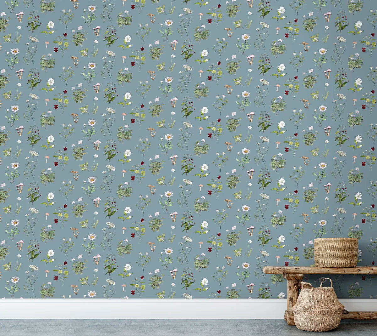 Botanical Wallpaper - French Blue