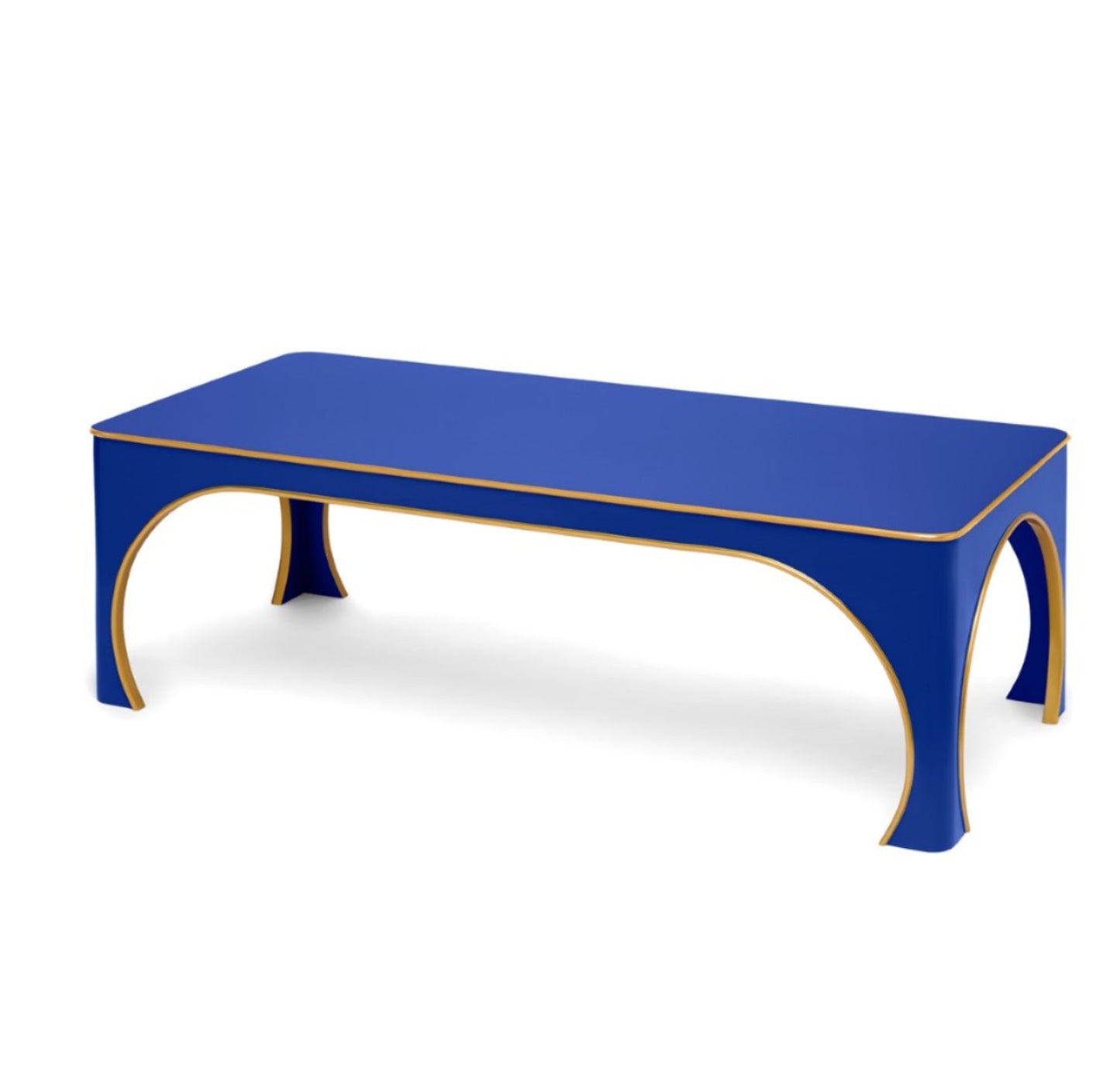 Brighton Coffee Table - Cobalt Blue / Gold Edge
