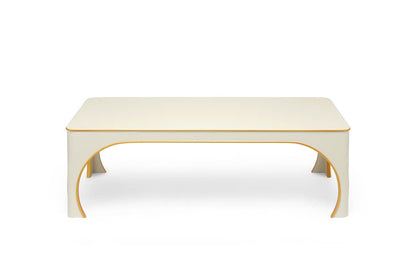 Brighton Coffee Table - Ivory / Gold Edge