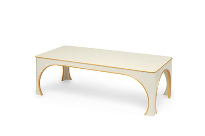 Brighton Coffee Table - Ivory / Gold Edge