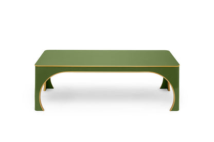Brighton Coffee Table - Lettuce Green / Gold Edge